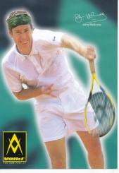 Autogramm Hansjörg Schwaier Tennis eh Tennisprofi handsigniert 90er Völkl weiß# 