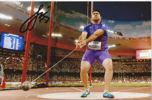 Dilshod Nazarov  Tadschikistan  Hammer  2.WM 2015  Leichtathletik Foto original signiert 