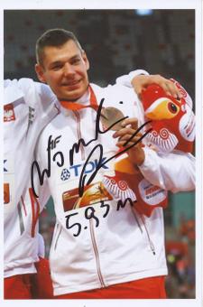 Pawel Wojciechowski  Polen  Stabhochsprung  3.WM 2015  Leichtathletik Foto original signiert 