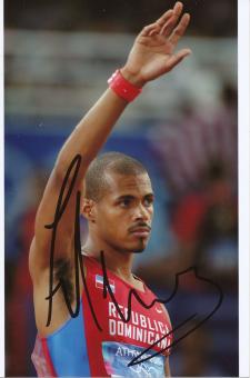 Felix Sanchez  Dom.Republik  400m Hürden  1.OS 2004  Leichtathletik Foto original signiert 
