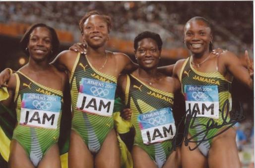 Sherone Simpson  Jamaika  4 x 100m  1.OS 2004  Leichtathletik Foto original signiert 