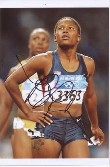 Lauryn Williams  USA   100m  2.OS 2004  Leichtathletik Foto original signiert 