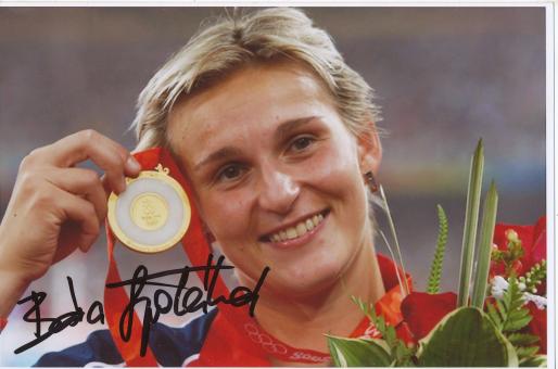 Barbora Spotakova  Speer  1.OS 2008  Leichtathletik Foto original signiert 
