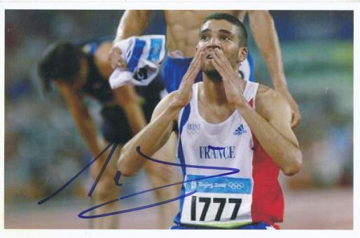 Mahiedine Mekhissi  Frankreich 3000m Hindernis  2.OS 2008  Leichtathletik Foto original signiert 
