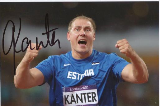 Gerd Kanter  Estland  Diskus  3.OS 2012  Leichtathletik Foto original signiert 