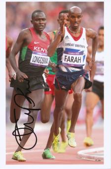 Thomas Pkemei Longosiwa  Kenia  5000m  3. OS 2012  Leichtathletik original signiert 