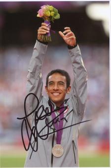 Leonel Manzano  USA  1500m  2. OS 2012  Leichtathletik original signiert 