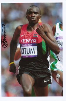 Timothy Kitum  Kenia  800m  3. OS 2012  Leichtathletik original signiert 