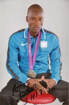 Nijel Amos  Botswana  800m  2. OS 2012  Leichtathletik original signiert 