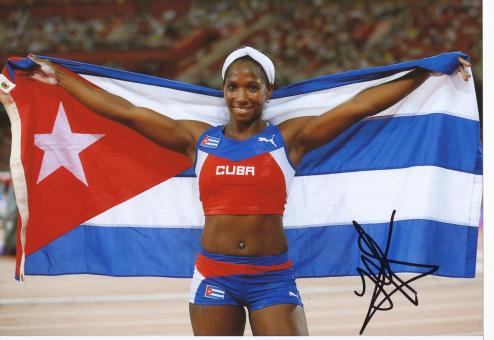 Yarisley Silva  Kuba  Weitsprung  1.WM 2015   Leichtathletik original signiert 