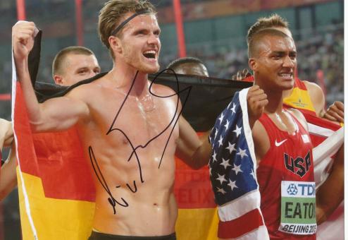 Rico Freimuth  GER  Zehnkampf  3. WM 2015   Leichtathletik original signiert 