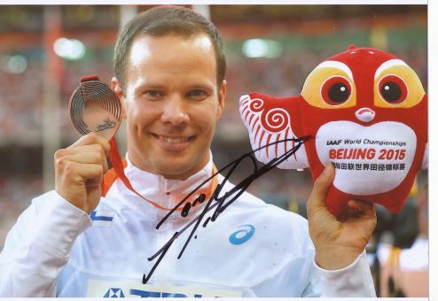 Tero Pitkämäki  Finnland  Speer  3. WM 2015   Leichtathletik original signiert 