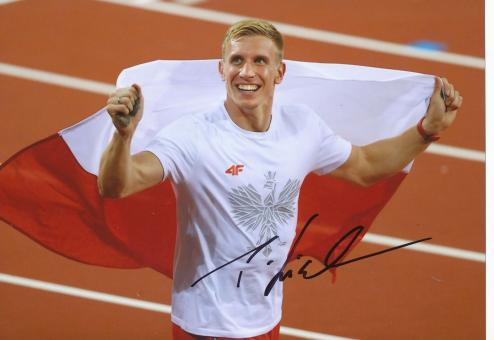 Piotr Lisek  Polen  Stabhochsprung  2.WM 2017  Leichtathletik original signiert 