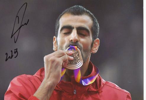 Majd Eddi Ghazal  Syrien  Hochsprung  3.WM 2017  Leichtathletik original signiert 