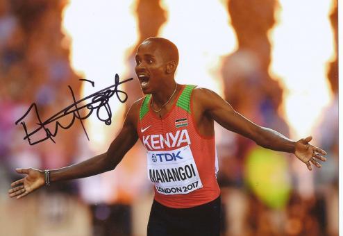 Elijah Motonei Manangoi  Kenia  1500m  1.WM 2017  Leichtathletik original signiert 