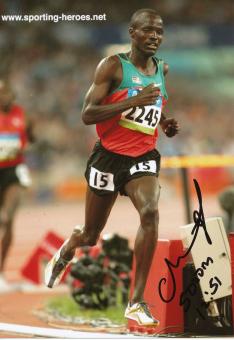 Edwin Cheruiyot Soi  Kenia  5000m  3.OS  2008  Leichtathletik original signiert 