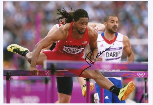 jason Richardson  USA  110m Hürden   2.OS  2012  Leichtathletik original signiert 