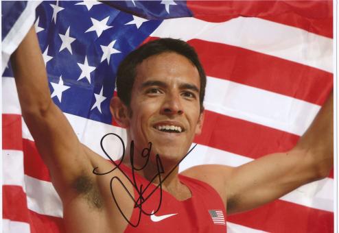 Leonel Manzano  USA 1500m 2.OS  2012  Leichtathletik original signiert 
