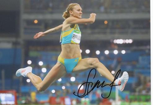 Olga Rypakowa  Kasachstan  Dreisprung  3.OS  2016  Leichtathletik original signiert 