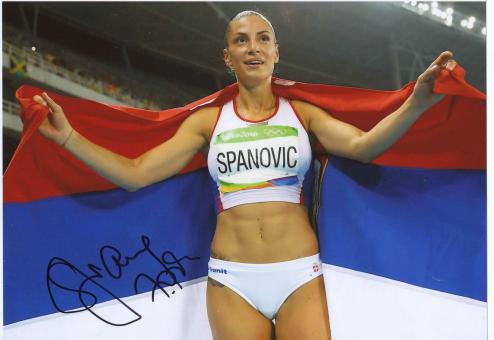 Ivana Spanovic  Serbien Weitsprung  3.OS  2016  Leichtathletik original signiert 