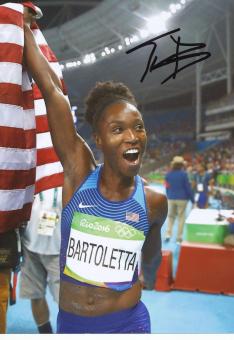 Tianna Bartoletta  USA  Weitsprung  1.OS  2016  Leichtathletik original signiert 