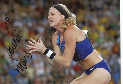 Sandi Morris  USA  Stabhochsprung  1.OS  2016  Leichtathletik original signiert 