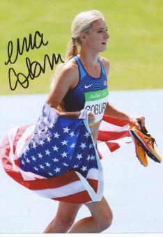 Emma Coburn USA   3000m Hindernis  1.OS  2016  Leichtathletik original signiert 