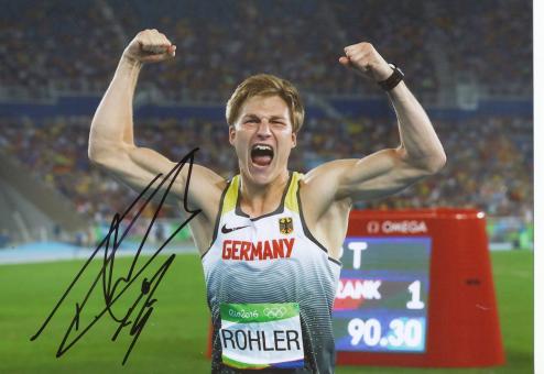 Thomas Röhler  GER  Speer  1.OS  2016  Leichtathletik original signiert 