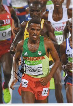 Hagos Gebrhiwet  Äthiopien 5000m  3.OS  2016  Leichtathletik original signiert 