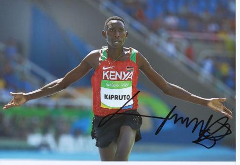 Conselus kipruto  Kenia  3000m Hindernis  1.OS  2016  Leichtathletik original signiert 