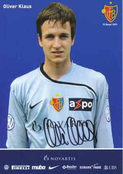 Oliver Klaus  2009/2010  FC Basel  Autogrammkarte original signiert 