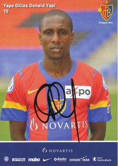 Yapo Gilles Donald Yapi  2010/2011  FC Basel  Autogrammkarte original signiert 