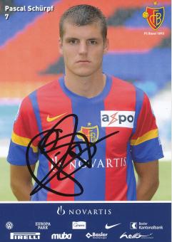 Pascal Schürpf  2010/2011  FC Basel  Autogrammkarte original signiert 
