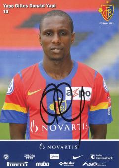 Yapo Gilles Donald Yapi  2010/2011  FC Basel  Autogrammkarte original signiert 
