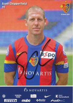 Scott Chipperfield  2010/2011  FC Basel  Autogrammkarte original signiert 