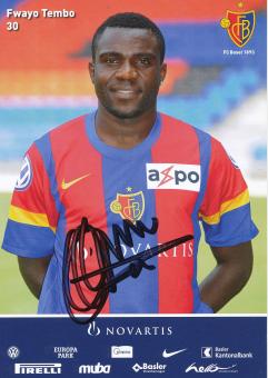 Fwayo Tembo  2010/2011  FC Basel  Autogrammkarte original signiert 