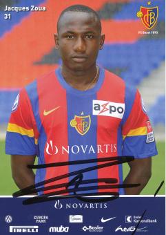Jacques Zoua  2010/2011  FC Basel  Autogrammkarte original signiert 