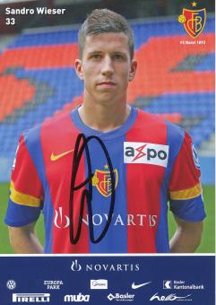 Sandro Wieser  2010/2011  FC Basel  Autogrammkarte original signiert 