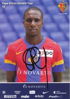 Yapo Gilles Donald Yapi  2011/2012  FC Basel  Autogrammkarte original signiert 