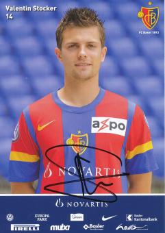 Valentin Stocker  2011/2012  FC Basel  Autogrammkarte original signiert 