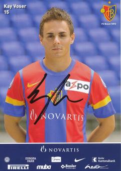 Kay Voser  2011/2012  FC Basel  Autogrammkarte original signiert 