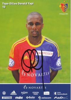 Yapo Gilles Yapi  2012/2013  FC Basel  Autogrammkarte original signiert 