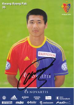 Kwang Ryong Pak  2012/2013  FC Basel  Autogrammkarte original signiert 