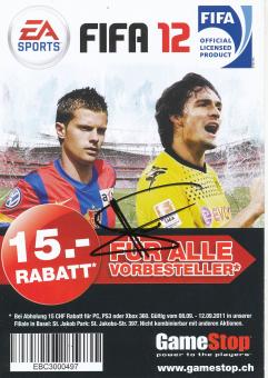 Valentin Stocker  FIFA 2012  FC Basel  Autogrammkarte original signiert 