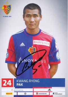 Kwang Ryong Pak   FC Basel  Autogrammkarte original signiert 