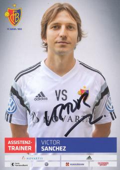 Victor Sanchez  FC Basel  Autogrammkarte original signiert 