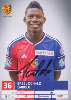 Breel Embolo   FC Basel  Autogrammkarte original signiert 