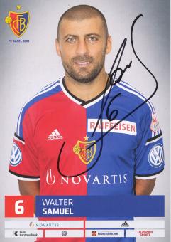 Walter Samuel   FC Basel  Autogrammkarte original signiert 