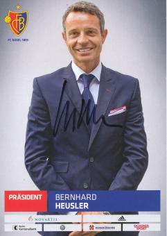 Bernhard Heusler   FC Basel  Autogrammkarte original signiert 
