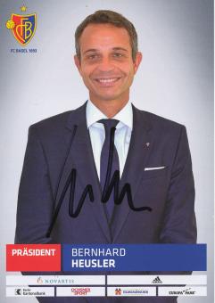 Bernhard Heusler  FC Basel  Autogrammkarte original signiert 